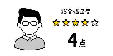 総合満足度4点