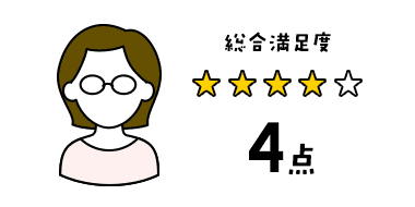 総合満足度4点
