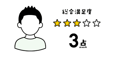 総合満足度3点