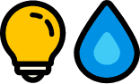 電気とガスのアイコン