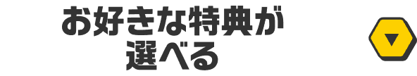 お好きな特典が選べる