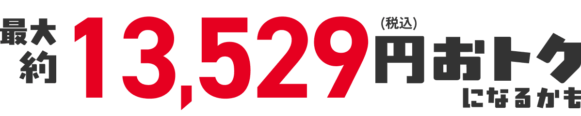 合計7,529円(税込)おトク!