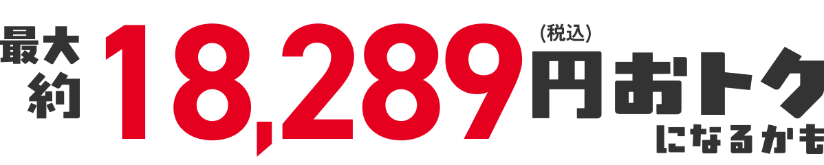 合計12,289円(税込)おトク!