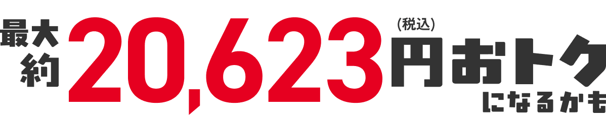 合計14,623円(税込)おトク!