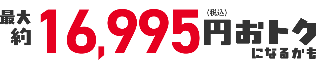 合計10,995円(税込)おトク!