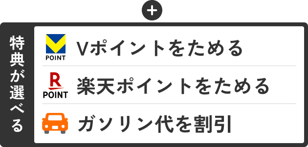 特典が選べる