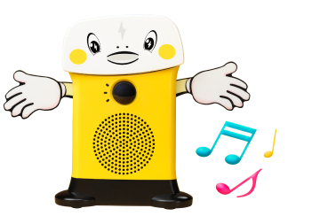メガホンで案内するENEOSでんきのキャラクター