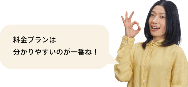 料金プランは分かりやすいのが一番ね！
