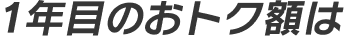 1年目のおトク額は