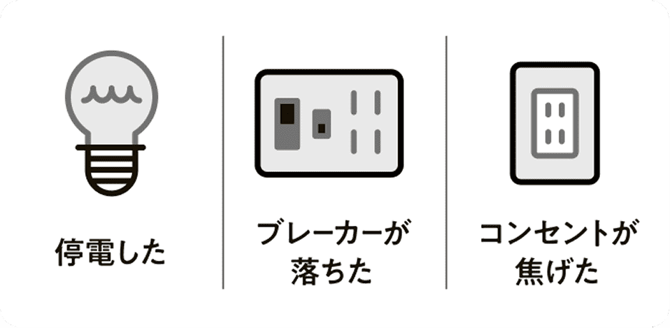 電気・ガスのトラブルにも対応
