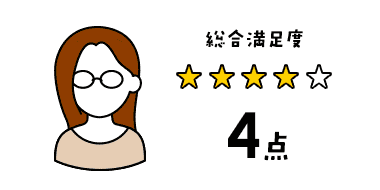 総合満足度4点